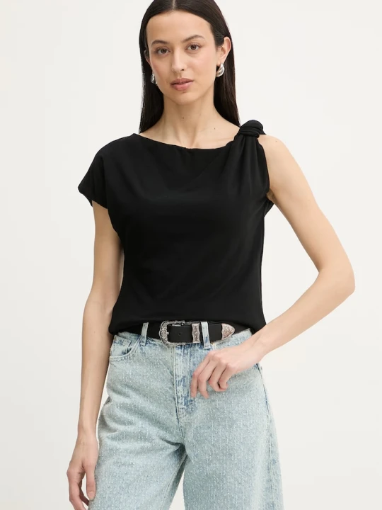 Zdjęcie produktu Pinko t-shirt damski bawełniany z elastanem czarny