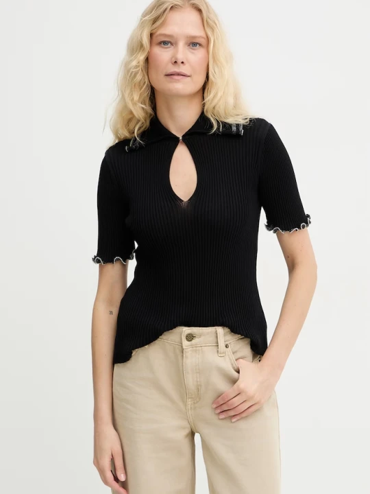 Zdjęcie produktu Pinko t-shirt damski z bawełną czarny