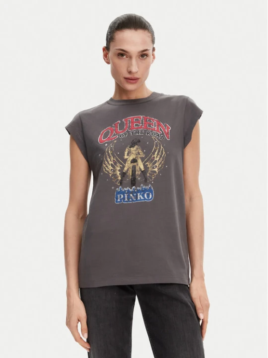 Zdjęcie produktu PINKO T-Shirt Marrakech 104603 A2DA Szary Regular Fit