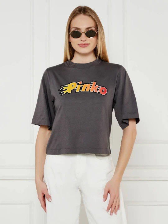 Zdjęcie produktu Pinko T-shirt NIAMEY | Relaxed fit grafitowy