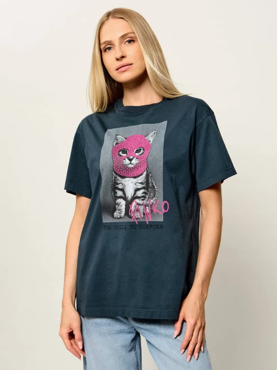 Zdjęcie produktu Pinko T-shirt Ogliastro | Relaxed fit grafitowy
