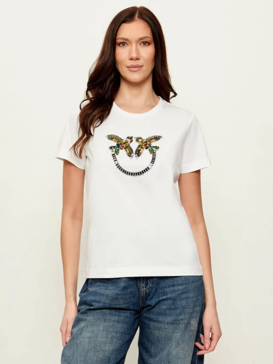Zdjęcie produktu Pinko T-shirt QUENTIN | Regular Fit biały