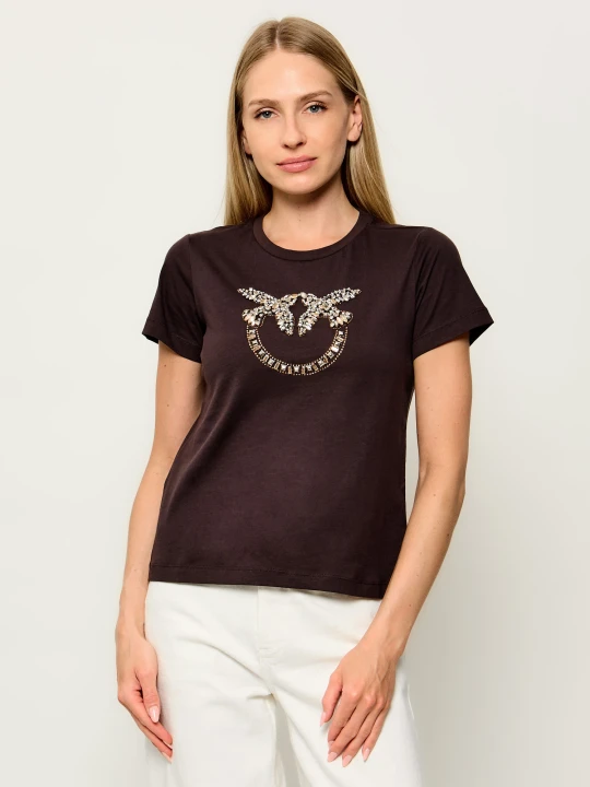 Zdjęcie produktu Pinko T-shirt Quentin | Regular Fit brązowy