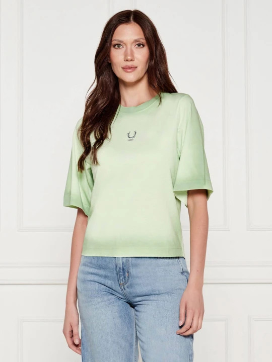 Zdjęcie produktu Pinko T-shirt Reimagine Pinko x Patrick McDowell | Oversize fit zielony