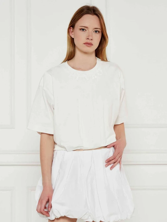 Zdjęcie produktu Pinko T-shirt TORRONE | Cropped Fit biały