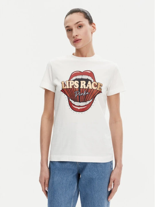 Zdjęcie produktu PINKO T-Shirt Trapani 105050 A2D8 Biały Regular Fit