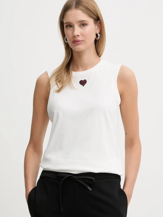 Zdjęcie produktu Pinko top bawełniany biały