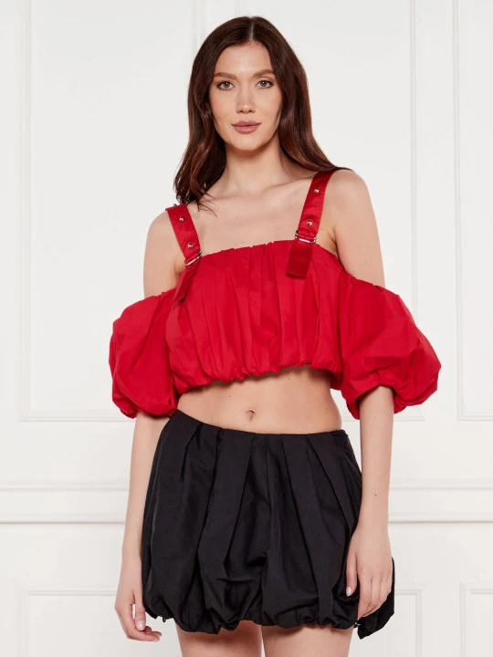 Zdjęcie produktu Pinko Top RAUL | Cropped Fit czerwony