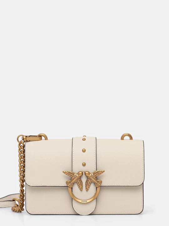 Zdjęcie produktu Pinko torebka crossbody damska skórzana beżowy
