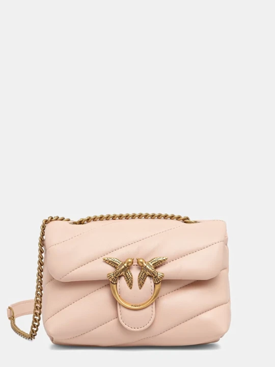 Zdjęcie produktu Pinko torebka crossbody damska skórzana beżowy