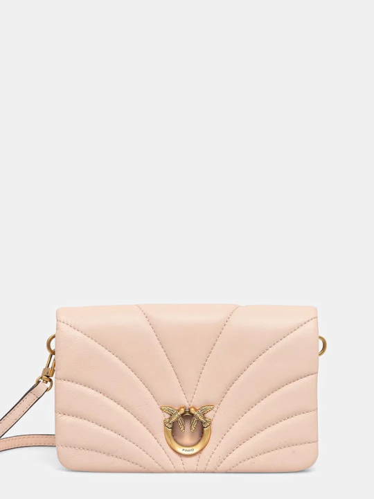 Zdjęcie produktu Pinko torebka crossbody damska skórzana beżowy