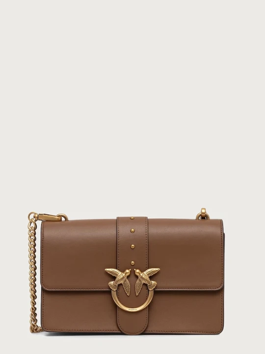 Zdjęcie produktu Pinko torebka crossbody damska skórzana beżowy