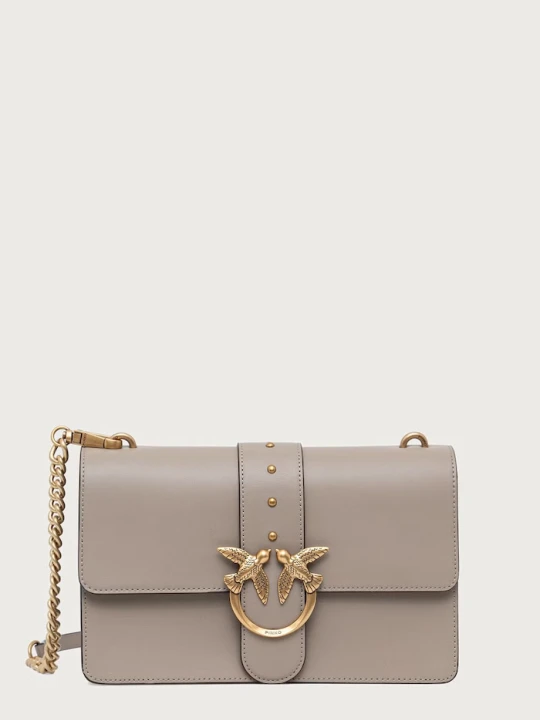 Zdjęcie produktu Pinko torebka crossbody damska skórzana beżowy