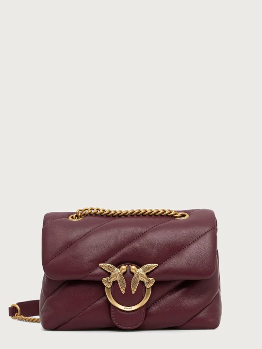 Zdjęcie produktu Pinko torebka crossbody damska skórzana bordowy