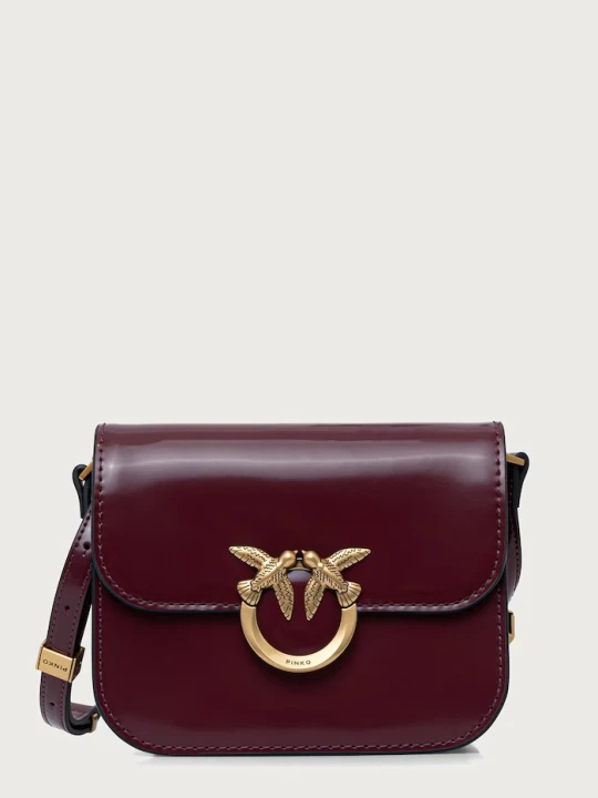 Zdjęcie produktu Pinko torebka crossbody damska skórzana bordowy