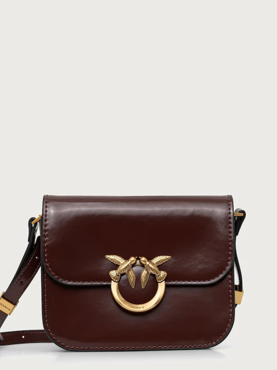 Zdjęcie produktu Pinko torebka crossbody damska skórzana bordowy
