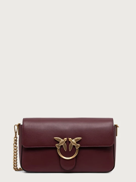 Zdjęcie produktu Pinko torebka crossbody damska skórzana bordowy