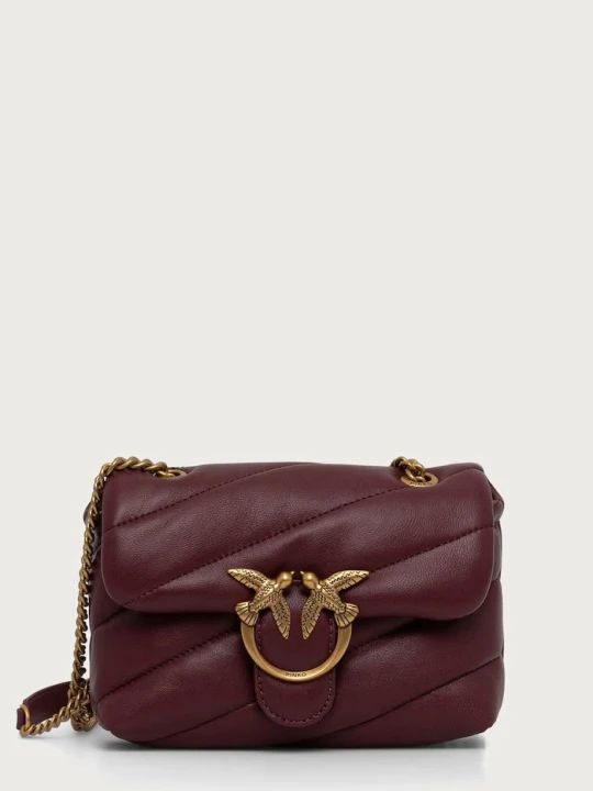 Zdjęcie produktu Pinko torebka crossbody damska skórzana bordowy