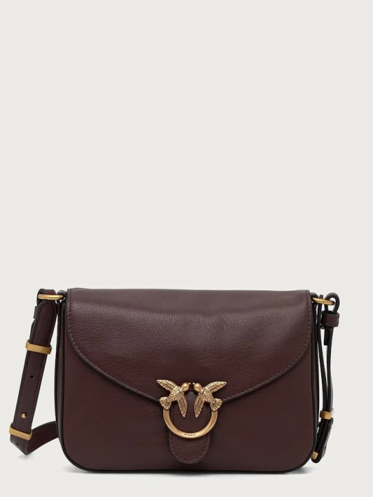Zdjęcie produktu Pinko torebka crossbody damska skórzana bordowy