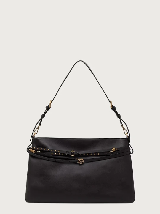 Zdjęcie produktu Pinko torebka crossbody damska skórzana bordowy