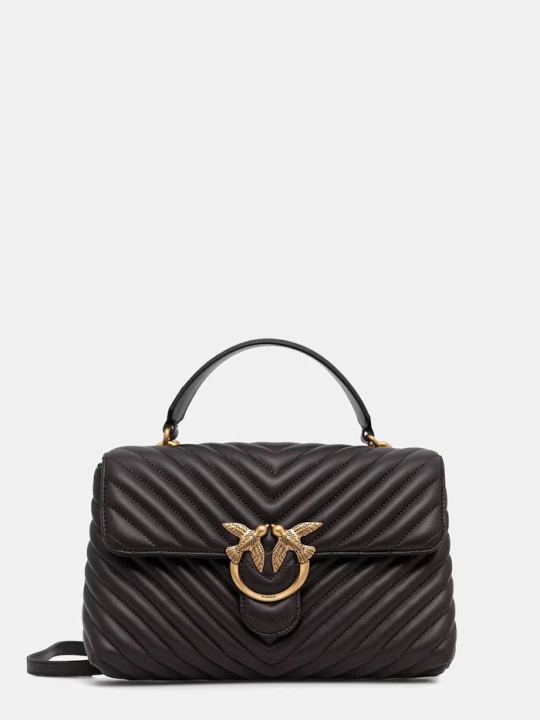 Zdjęcie produktu Pinko torebka crossbody damska skórzana brązowy