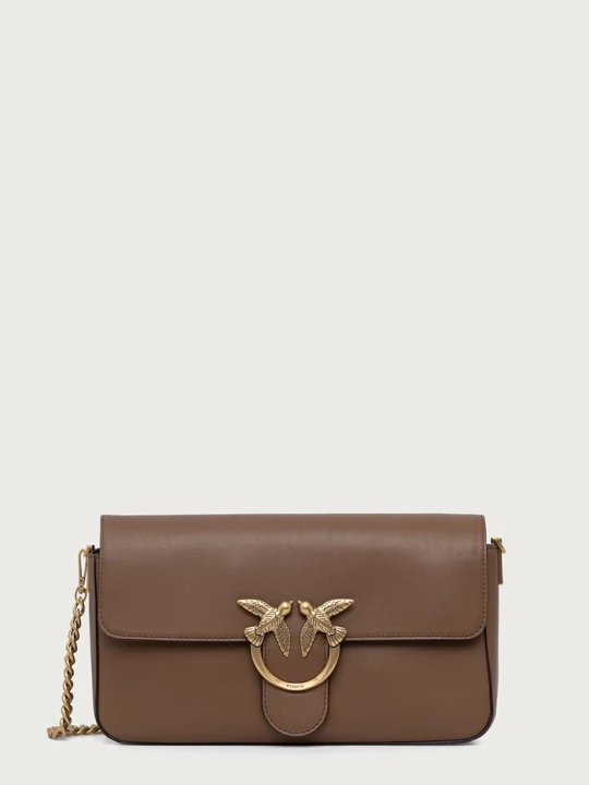 Zdjęcie produktu Pinko torebka crossbody damska skórzana brązowy