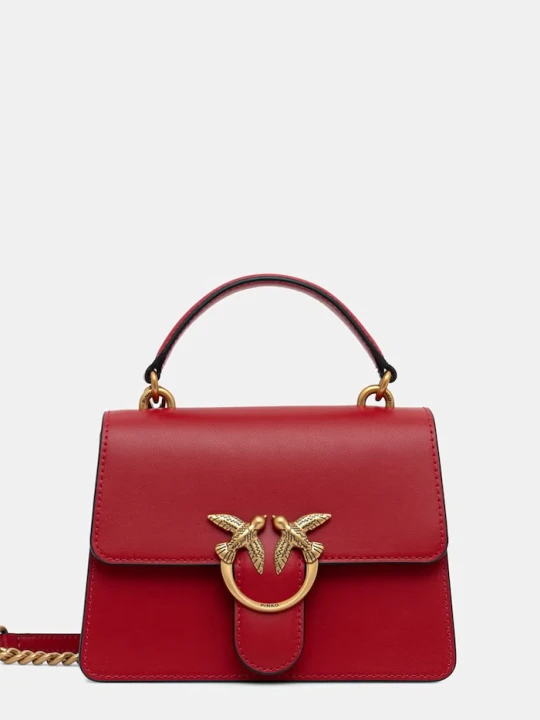 Zdjęcie produktu Pinko torebka crossbody damska skórzana czerwony