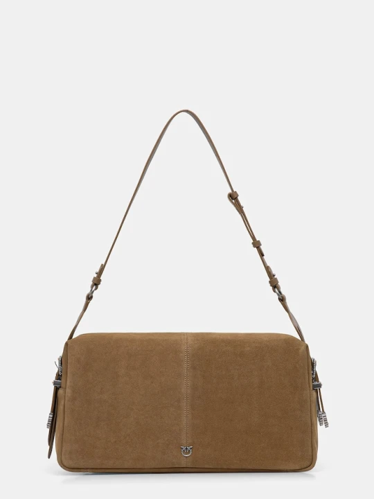 Zdjęcie produktu Pinko torebka crossbody damska zamszowa zielony