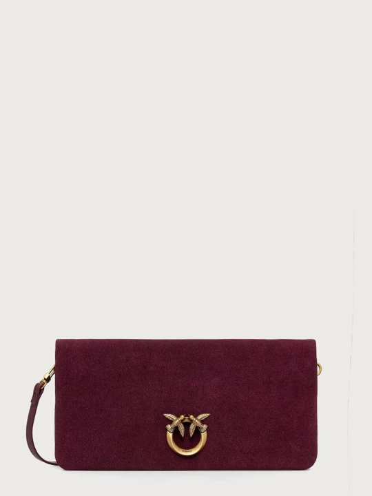 Zdjęcie produktu Pinko torebka crossbody damska zamszowa bordowy