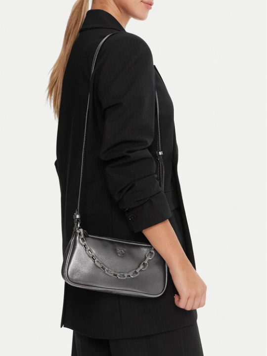 Zdjęcie produktu PINKO Torebka Half Moon Baguette Mini AI 25-26 PLTT 105069 A2O9 Srebrny