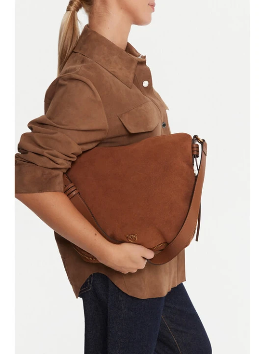 Zdjęcie produktu PINKO Torebka Hobo Zip Around Classic Al 25-26 PLTT 105113 A2JH Brązowy