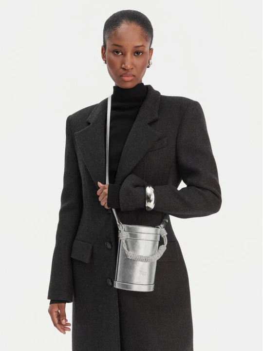 Zdjęcie produktu PINKO Torebka Mini Bucket Manico 25-26 PLTT 105910 Srebrny