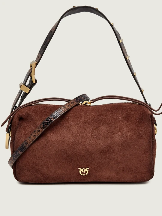 Zdjęcie produktu Pinko Torebka na ramię Bauletto | zamsz brązowy