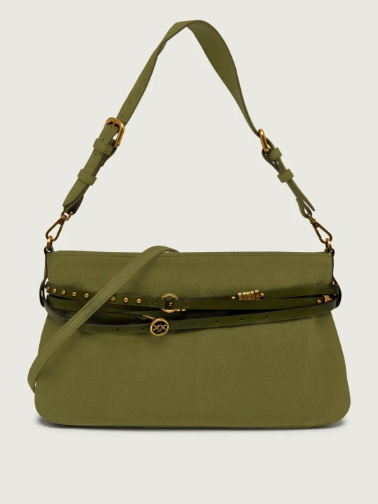 Zdjęcie produktu Pinko Torebka na ramię BELT BAG CLASSIC | zamsz zielony