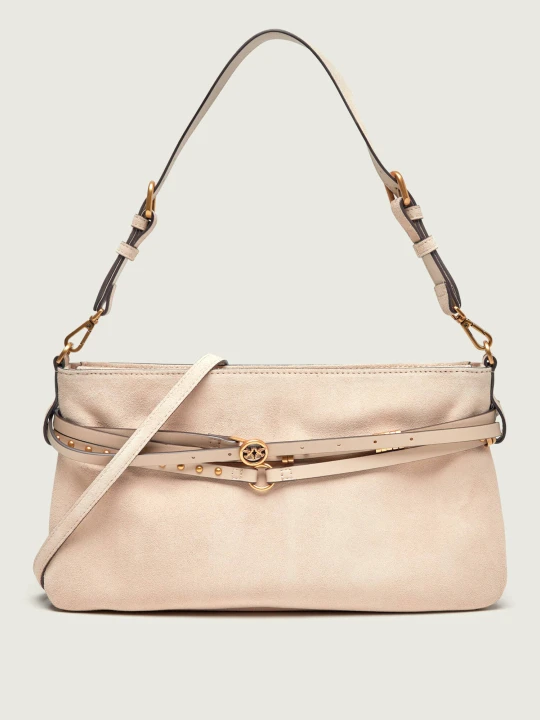 Zdjęcie produktu Pinko Torebka na ramię BELT BAG CLASSIC | zamsz beżowy