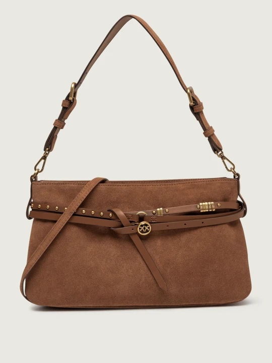 Zdjęcie produktu Pinko Torebka na ramię BELT BAG CLASSIC | zamsz brązowy