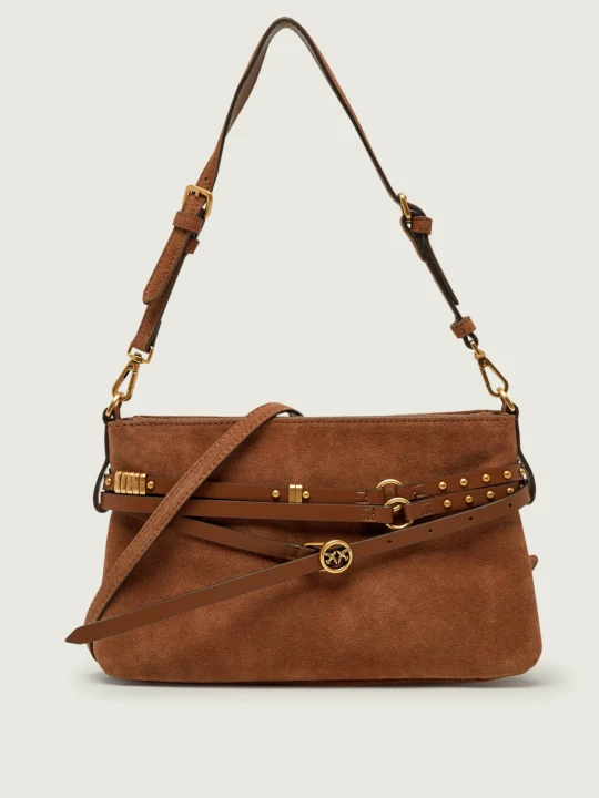 Zdjęcie produktu Pinko Torebka na ramię BELT BAG MINI | zamsz brązowy