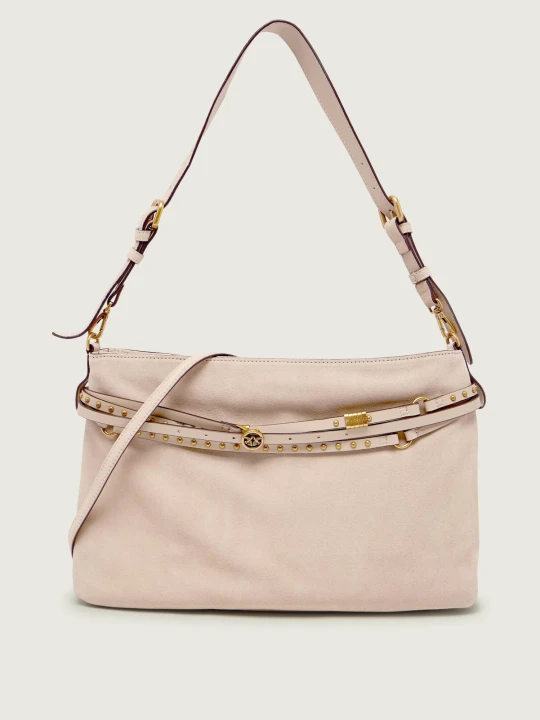 Zdjęcie produktu Pinko Torebka na ramię BELT BAG | zamsz beżowy