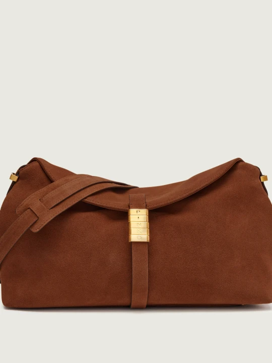 Zdjęcie produktu Pinko Torebka na ramię SADDLE CLASSIC | zamsz brązowy