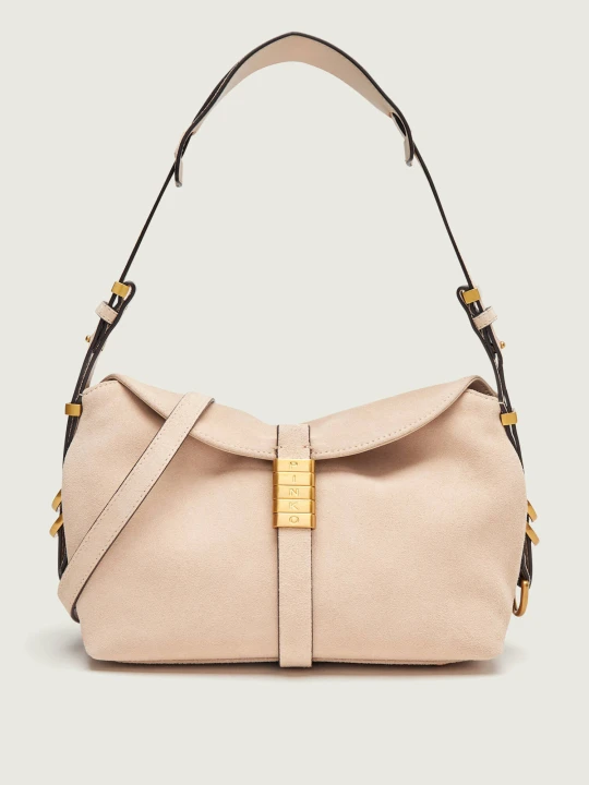 Zdjęcie produktu Pinko Torebka na ramię SADDLE MINI | zamsz beżowy