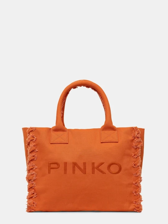 Zdjęcie produktu Pinko torebka shopper damska jeansowa pomarańczowy
