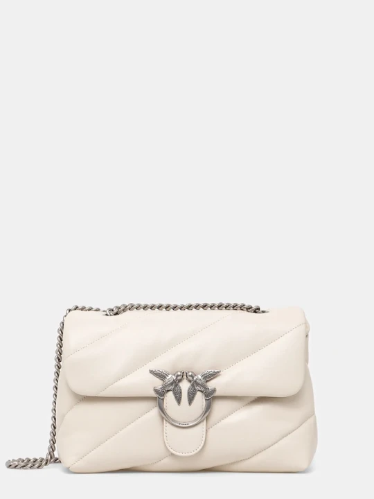 Zdjęcie produktu Pinko torebka crossbody damska skórzana beżowy