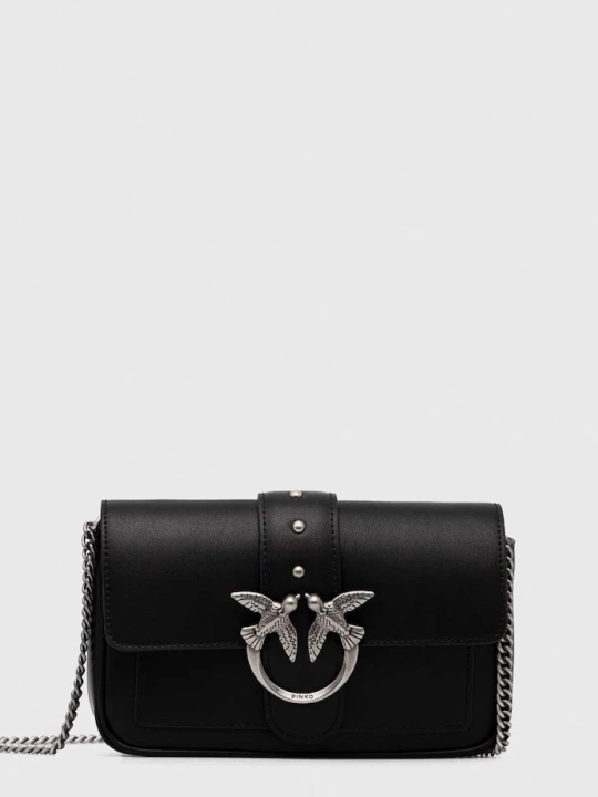 Zdjęcie produktu Pinko torebka crossbody damska skórzana czarny
