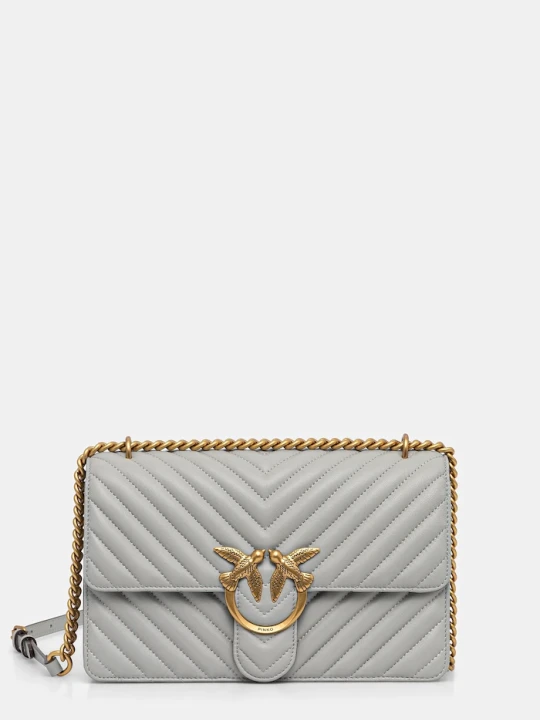 Zdjęcie produktu Pinko torebka crossbody damska skórzana szary