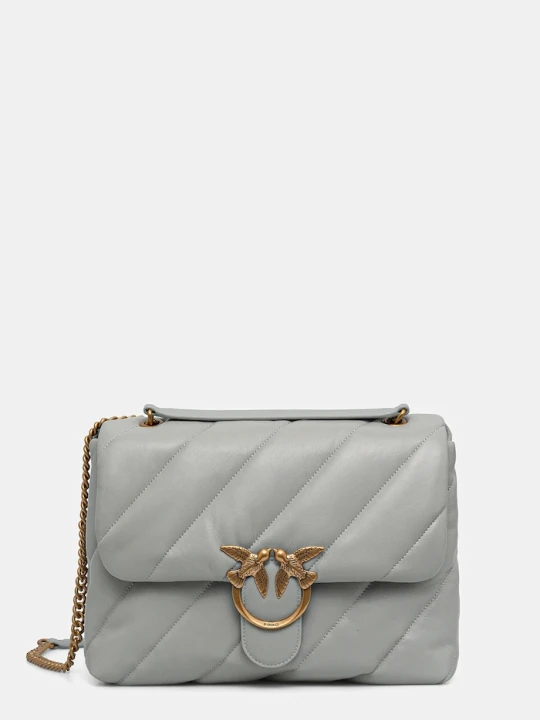 Zdjęcie produktu Pinko torebka crossbody damska skórzana szary