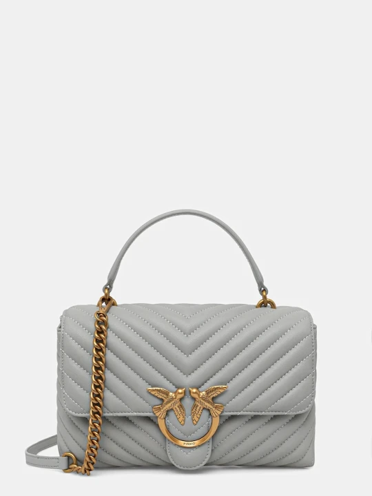 Zdjęcie produktu Pinko torebka crossbody damska skórzana szary