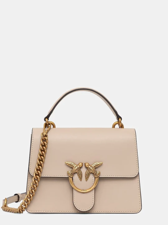 Zdjęcie produktu Pinko torebka crossbody damska skórzana beżowy