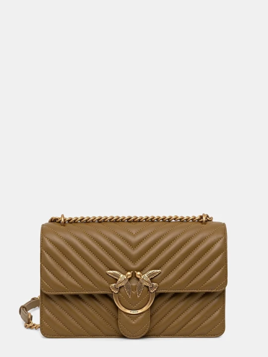 Zdjęcie produktu Pinko torebka crossbody damska skórzana zielony
