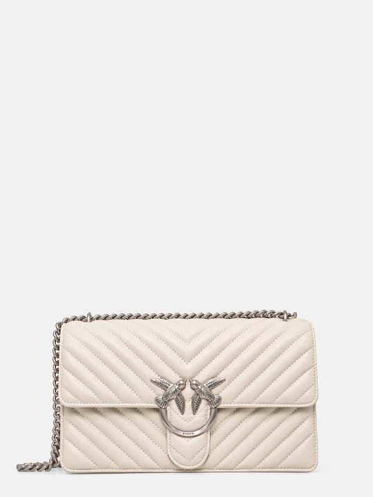 Zdjęcie produktu Pinko torebka crossbody damska skórzana beżowy