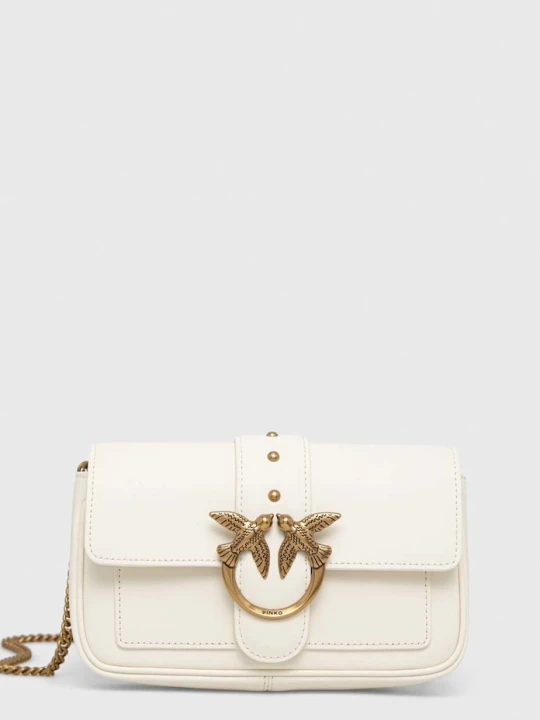 Zdjęcie produktu Pinko torebka crossbody damska skórzana biały